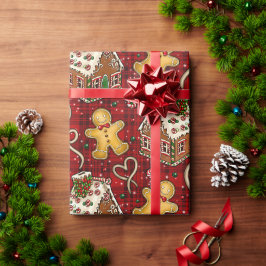 Papel De Presente Biscoitos de Natal