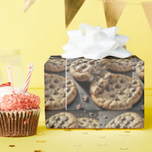 Papel De Presente Biscoitos Deliciosos com Gotinhas de Chocolate