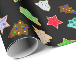 Papel De Presente Biscoitos do feriado do Natal da cor da picareta