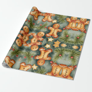 Papel De Presente Biscoitos e estrelas
