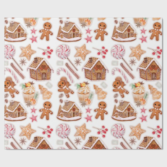 Papel De Presente Biscoitos Gingercake Candyland (Aberto)