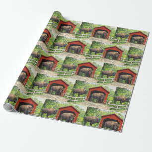 Papel De Presente Bison Red Covered Bridge