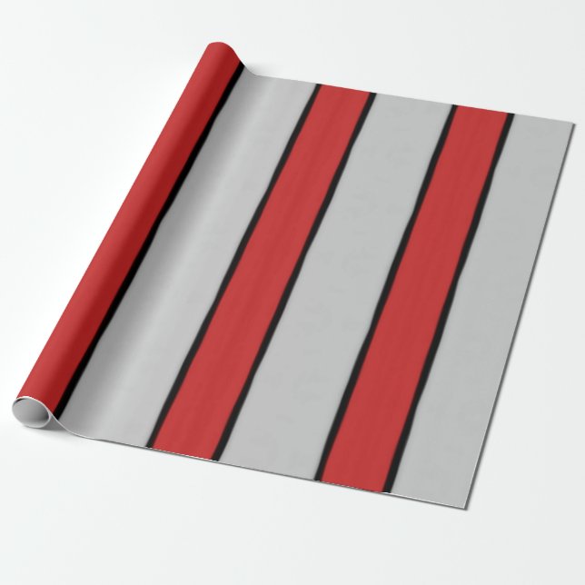 Papel De Presente Black e White Stripes (Desenrolado)