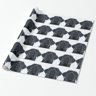 Papel De Presente Black Labrador Facing