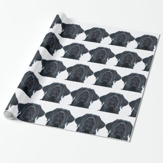 Papel De Presente Black Labrador Facing