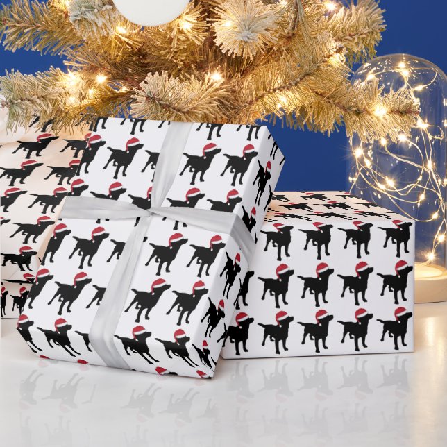 Papel De Presente Black Labrador No Natal (Feriados)
