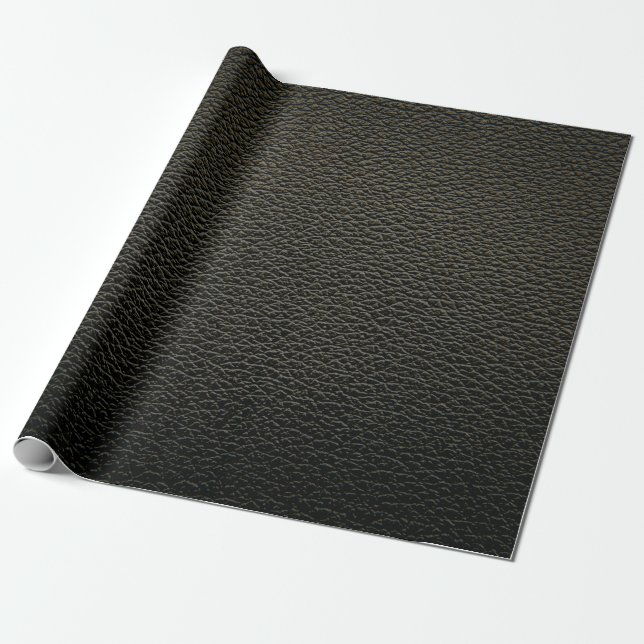 Papel De Presente Black leather texture or background. abstract,anim (Desenrolado)