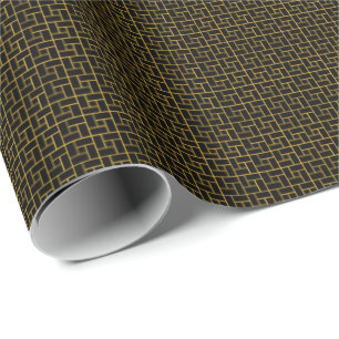 Papel De Presente Black Maze
