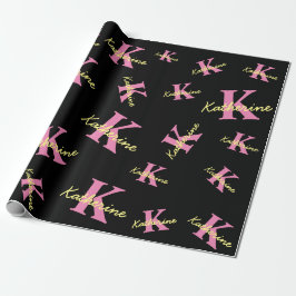 Papel De Presente Black Modern Personalizado
