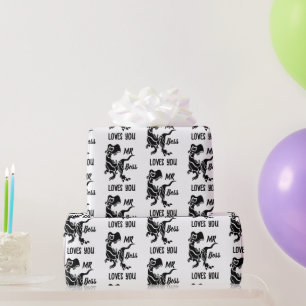 Papel De Presente Black Trex, o Chefe Dino