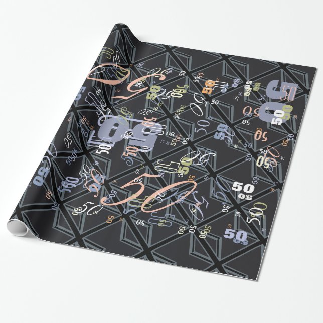 Papel De Presente Black Union Jack Flag Design (Desenrolado)