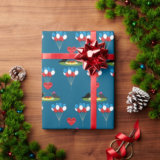 Papel De Presente Blackbird's Spaghetti Meatballs Valentine's Date (Presente de Natal)