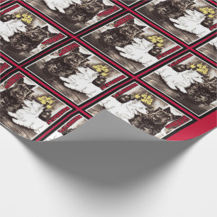 Papel De Presente Blackie e Whitie pelo fogo