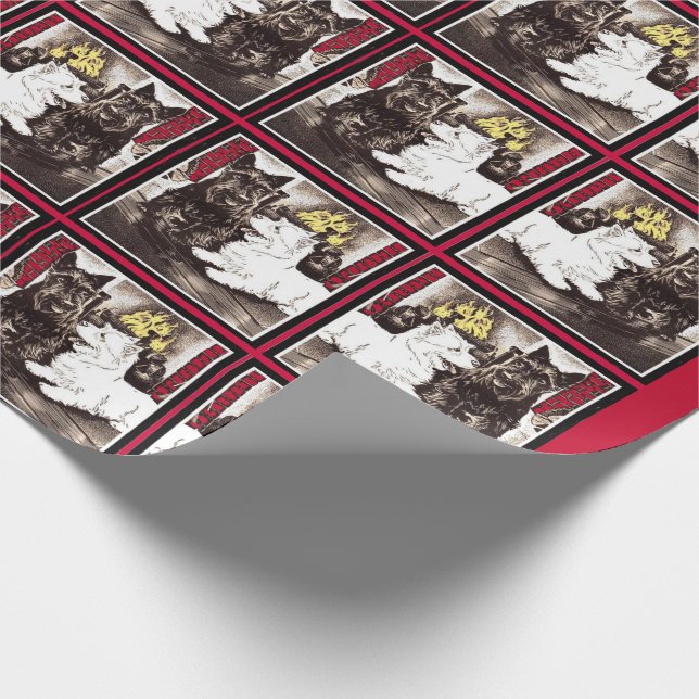 Papel De Presente Blackie e Whitie pelo fogo (Ponta)