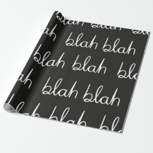 Papel De Presente Blah blah padrão perfeito. 