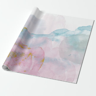 Papel De Presente blau-rosa Wasserfarbe Watercolor