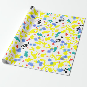 Papel De Presente Blobs Coloridos