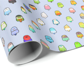 Papel De Presente Blobs de Pássaros