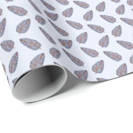 Papel De Presente Block Print Topiary Tree