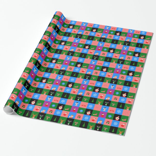 Papel De Presente bloco colorobloco africano santa (Desenrolado)
