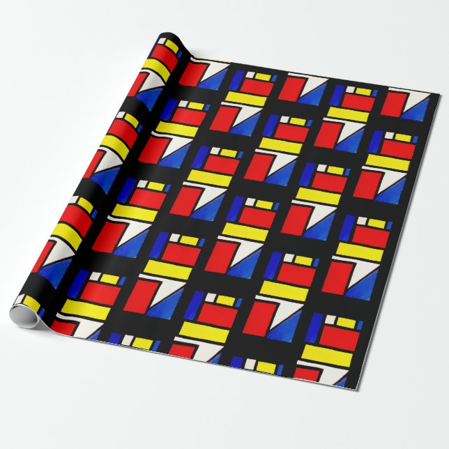 Papel De Presente Bloco de cores (Desenrolado)