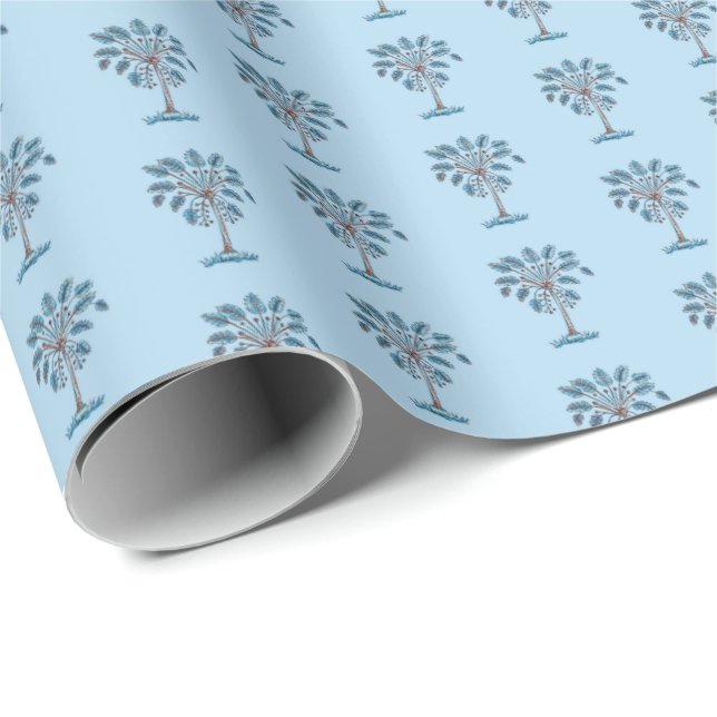 Papel De Presente Bloco de Impressão Palmeira (Ponta do rolo)