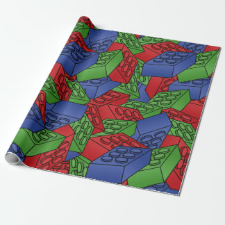 Papel De Presente Blocos de construção de plástico vermelho, azul, v