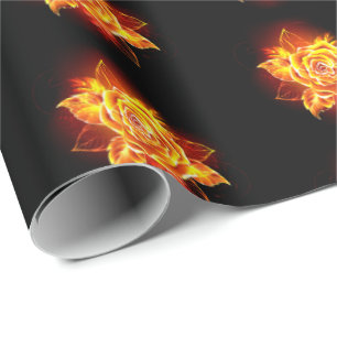 Papel De Presente Blooming Fire Rosa