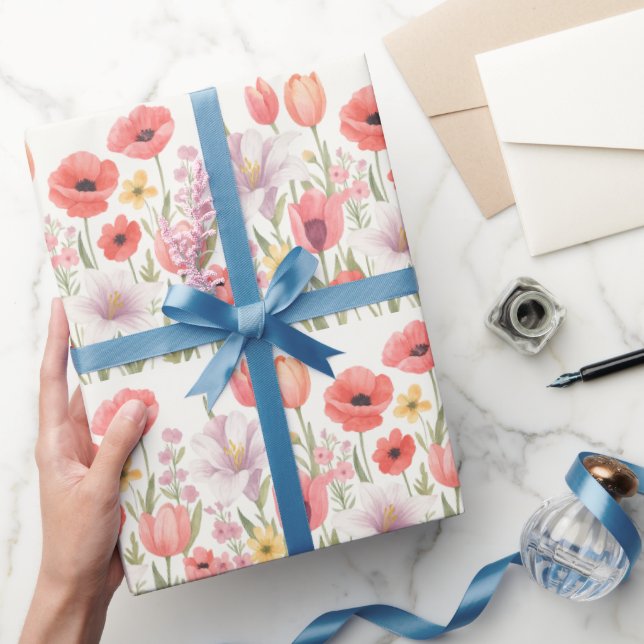 Papel De Presente Blooms de Blushing (Presentear)