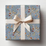 Papel De Presente Blue Boho Wildflower<br><div class="desc">Papel Azul De Vestido De Flor Selvagem. Faça com que cada presente se sinta especial com este Livro de Borboleta e Papel de Enrolar Flor Selvagem, uma forma maravilhosamente projetada para adicionar charme e elegância aos presentes do seu chá de fraldas. O fundo azul suave e empoeirado é adornado com...</div>