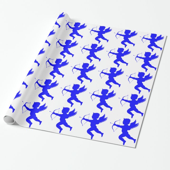 Papel De Presente Blue Boy Angel Wraping Paper (Desenrolado)