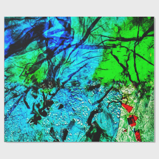 Papel De Presente Blue calm abstract Wrapping Paper,Dazzling blue