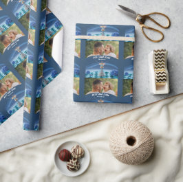 Papel De Presente Blue Diamond Metálico Rei Xadrez Dia dos Pais