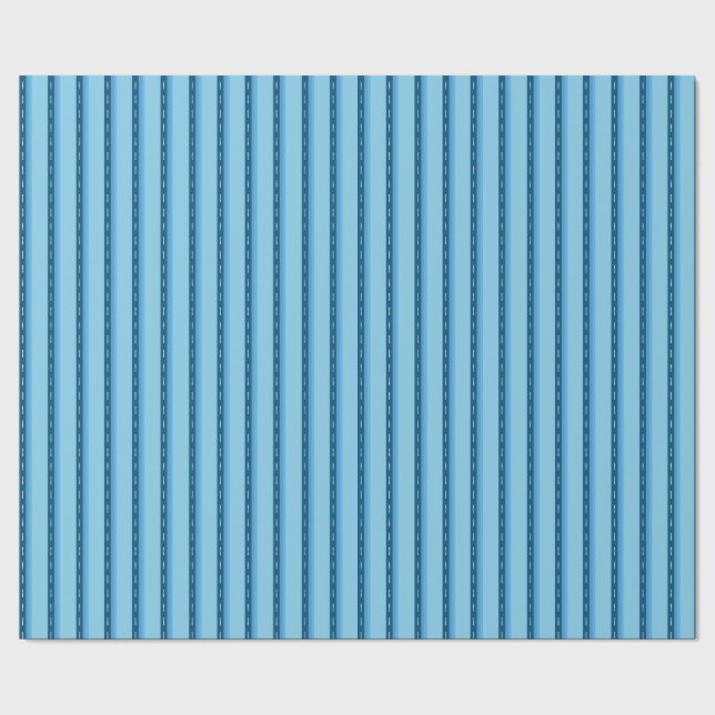 Papel De Presente blue faded stripes with dots (Barra)