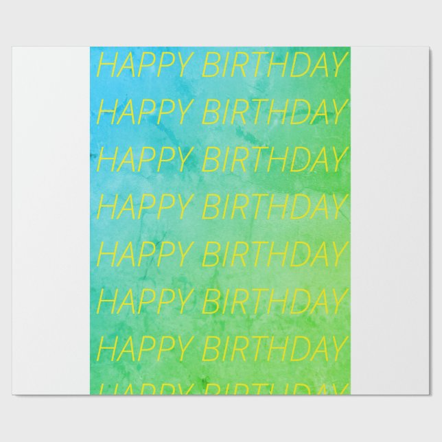Papel De Presente Blue/green tye-dye Wrapping Paper  (Aberto)