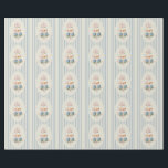 Papel De Presente Blue Hydrangea Coastal Striped Bridal Shower<br><div class="desc">Celebrate with a classic coastal bridal shower invitation. This design features delicate blue and pink watercolor hydrangeas framed by a scalloped oval on a timeless blue striped background. It is the perfect choice for an elegant garden tea party or a summer wedding shower.</div>