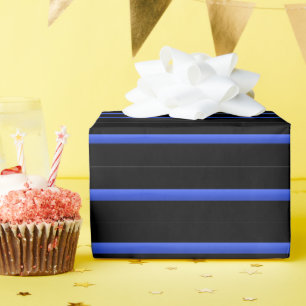 Papel De Presente Blue Line fino