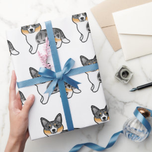 Papel De Presente Blue Merle Cardigan Welsh Corgi