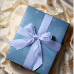 Papel De Presente Blue Ombre Menorah<br><div class="desc">Enrole seus presentes em estilo com este papel azul ombre embrulhando com sotaques menorah!</div>