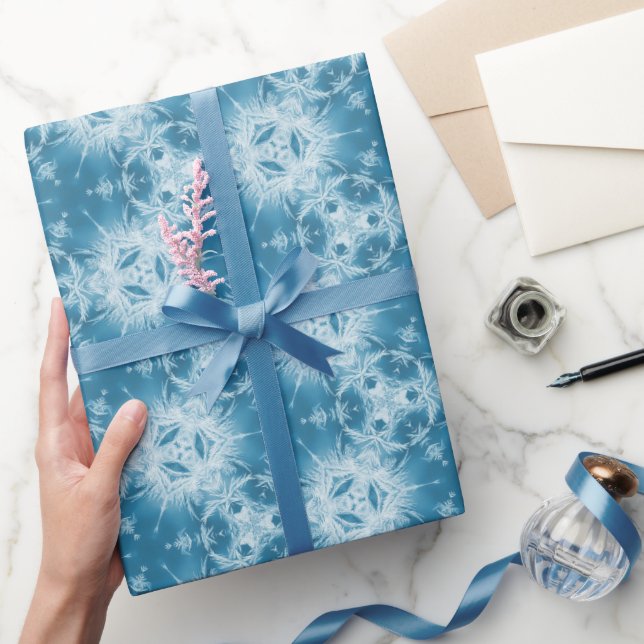Papel De Presente Blue Snow 102 2023 (Presentear)