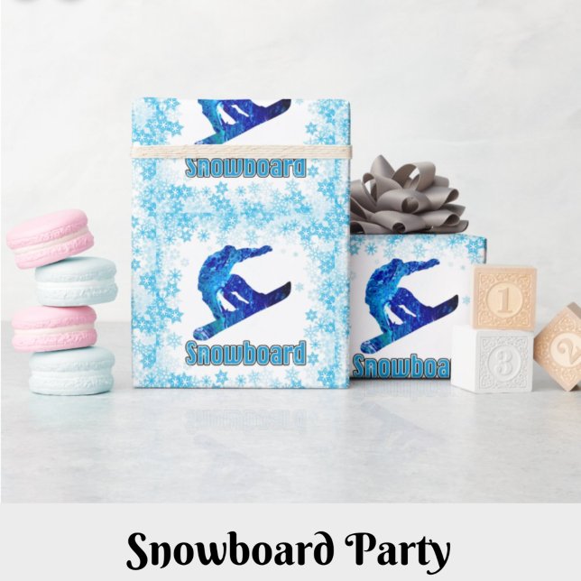 Papel De Presente Blue Snowboarder (Criador carregado)