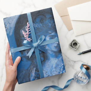 Papel De Presente Blue Toile Lady French