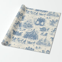 Blue Winter Toile Chinoiserie