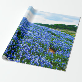 Papel De Presente Bluebonnets Blue Floral Texas Texan Elegante
