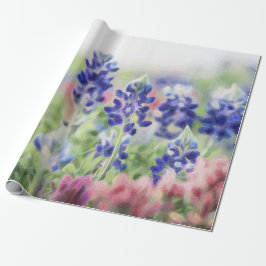 Papel De Presente Bluebonnets Pastel