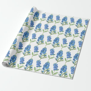 Papel De Presente Bluebonnets Texas Blue Flowcolor