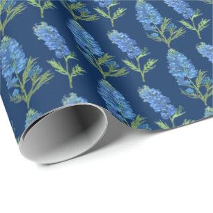 Papel De Presente Bluebonnets Texas Blue Flowcolor