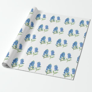 Papel De Presente Bluebonnets Texas Blue Flowcolor