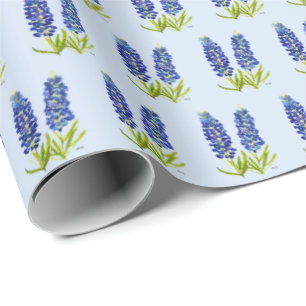 Papel De Presente Bluebonnets Texas Flores de Flores Selvagem Wr