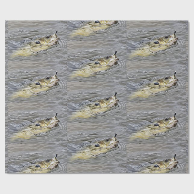 Papel De Presente Bluegill Pega A Pesca Do Isco (Aberto)